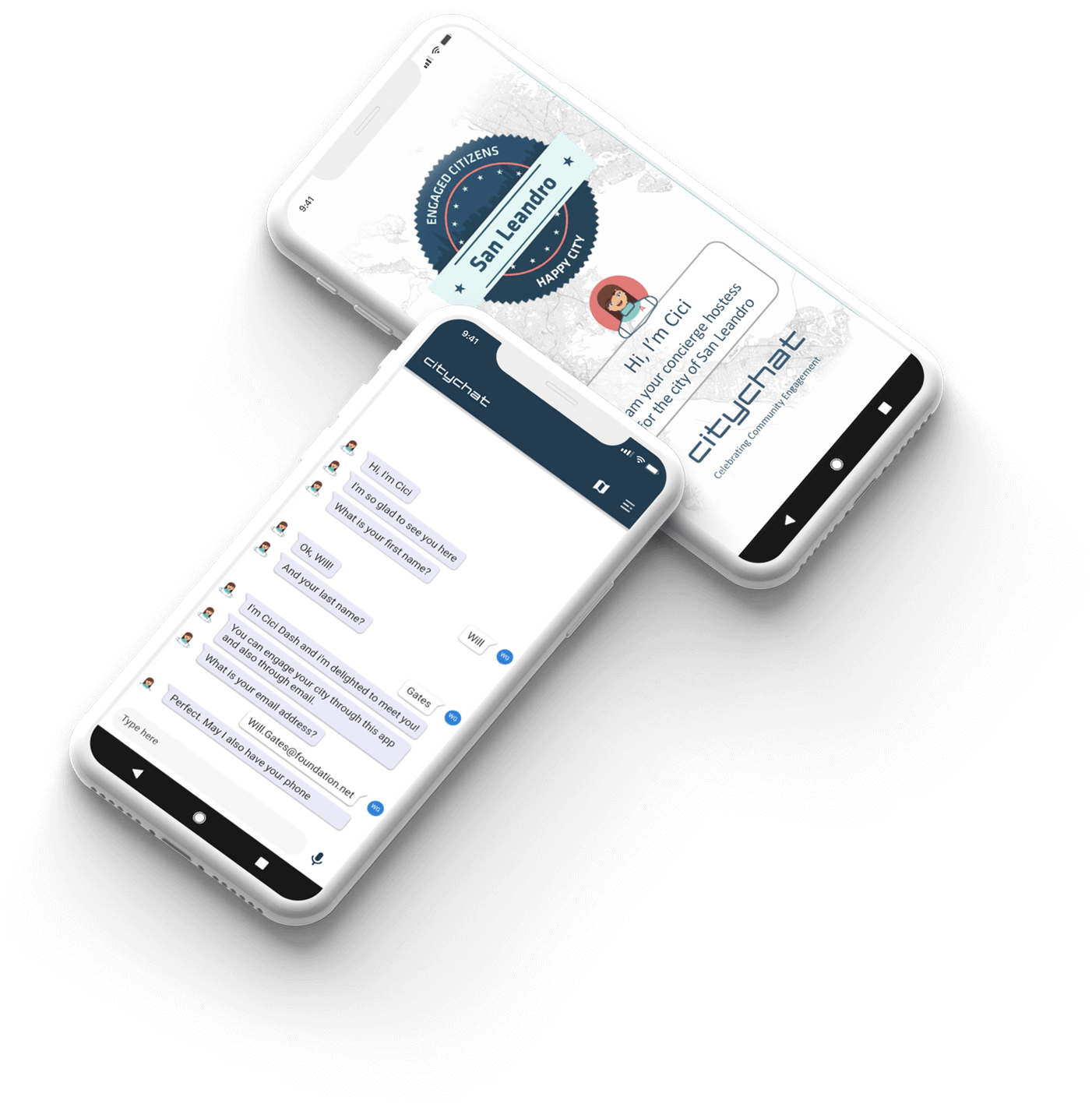 Mobile with chat page